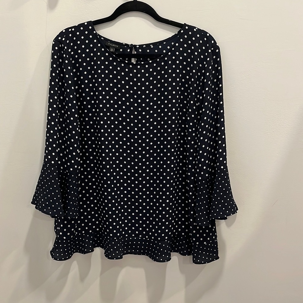 Talbots polka dot shirt